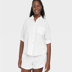 Universal Thread Cream Relaxed Fit Shirt